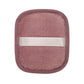 Soft plush reusable makeup remover pad with a satin back strap, single color option
