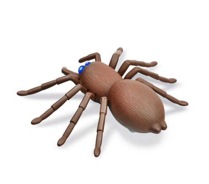 Remote control spider cat toy on a plain background for interactive play
