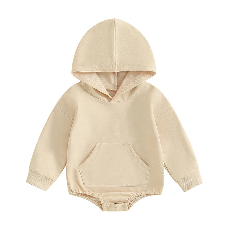 Baby Hooded Jumpsuit Soft Cotton | close up material texture