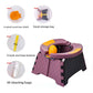 Purple folding kids potty with orange splash pee shield, travel storage bag and liner bags