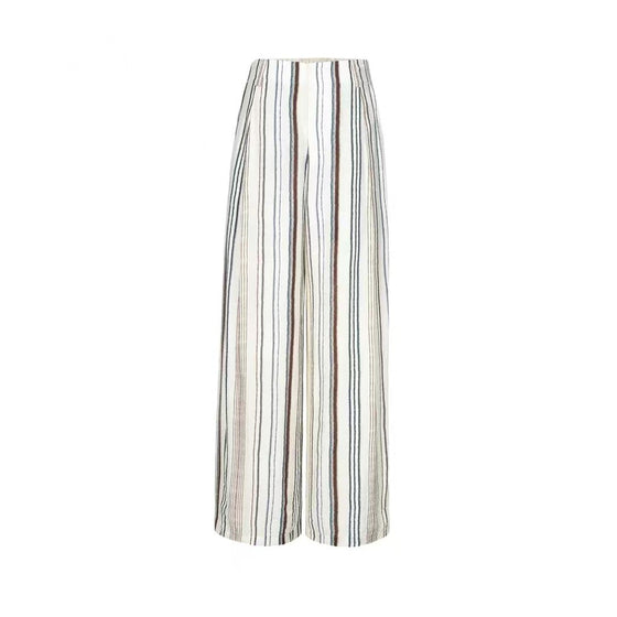 Womens Striped Wide Leg Casual Pants