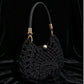 Handwoven Wool Fish Pattern Shoulder Bag