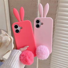Silicone Plush Rabbit Case Compatible with iPhone