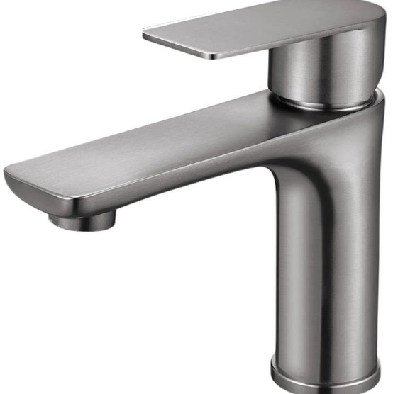 Gunmetal gray single lever faucet, option image for Gun Gray HotCold StainlessSteel