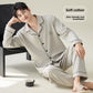 Men's Cotton Long Sleeve Pajama | angled lifestyle styling shot