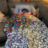 Hand-Painted Blanket with 24-Color Pens