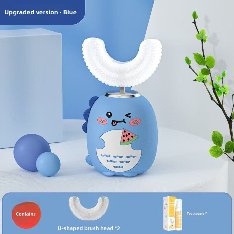 Children U-Shaped Electric Toothbrush with Cartoon Design