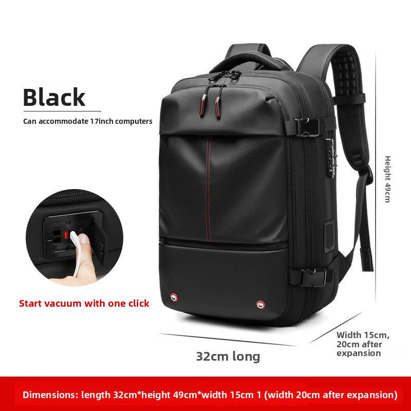Vacuum Travel Backpack | main compartment organization layout