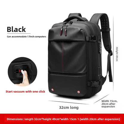 Vacuum Travel Backpack | main compartment organization layout