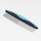 Pet grooming comb with rounded stainless steel pins on a plain background