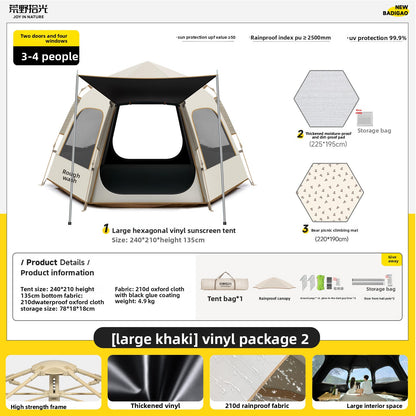 Automatic Pop Up Camping Tent | soft daylight shot