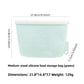 Reusable green silicone food storage bag, 800ml size, standing sealed upright