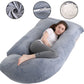 J-shaped pregnant woman pillow support