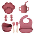 Burgundy dinner plate 8-piece set of 2