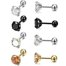 Geometrische Zirkonia-Ohrstecker