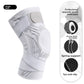 Sports knee brace with reinforced padded kneecap panel and adjustable support strap
