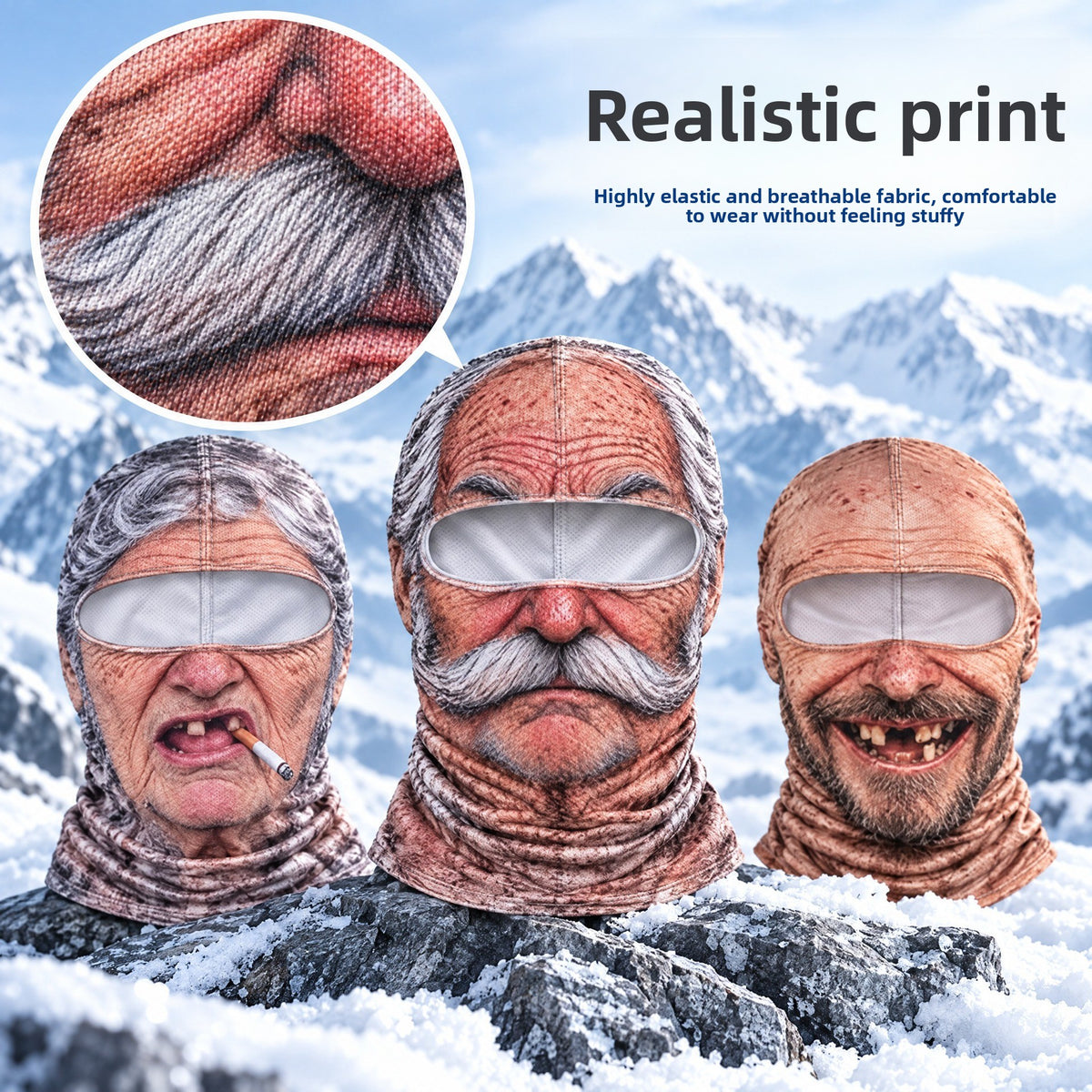 3D Printed Fleece Balaclava for Winter Sports