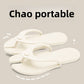 EVA flip flop travel slipper with an open toe and an open heel, moulded in a single piece