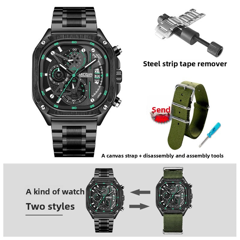 Square Watch | scale reference with hand