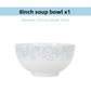 8 inch porcelain soup bowl with a blue plum blossom pattern
