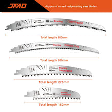Curved Reciprocating Saw Blade for Wood Pruning