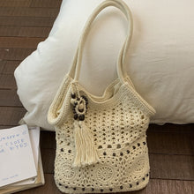 Woven Cotton Underarm Shoulder Bag