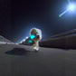 Pack of LED collar safety lights laid out showing steady and flash modes