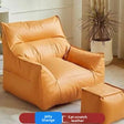 Vibrant Orange with Footstool