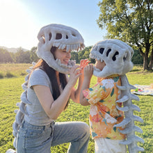 Dinosaur Skeleton Plush Costume Hood and Tail