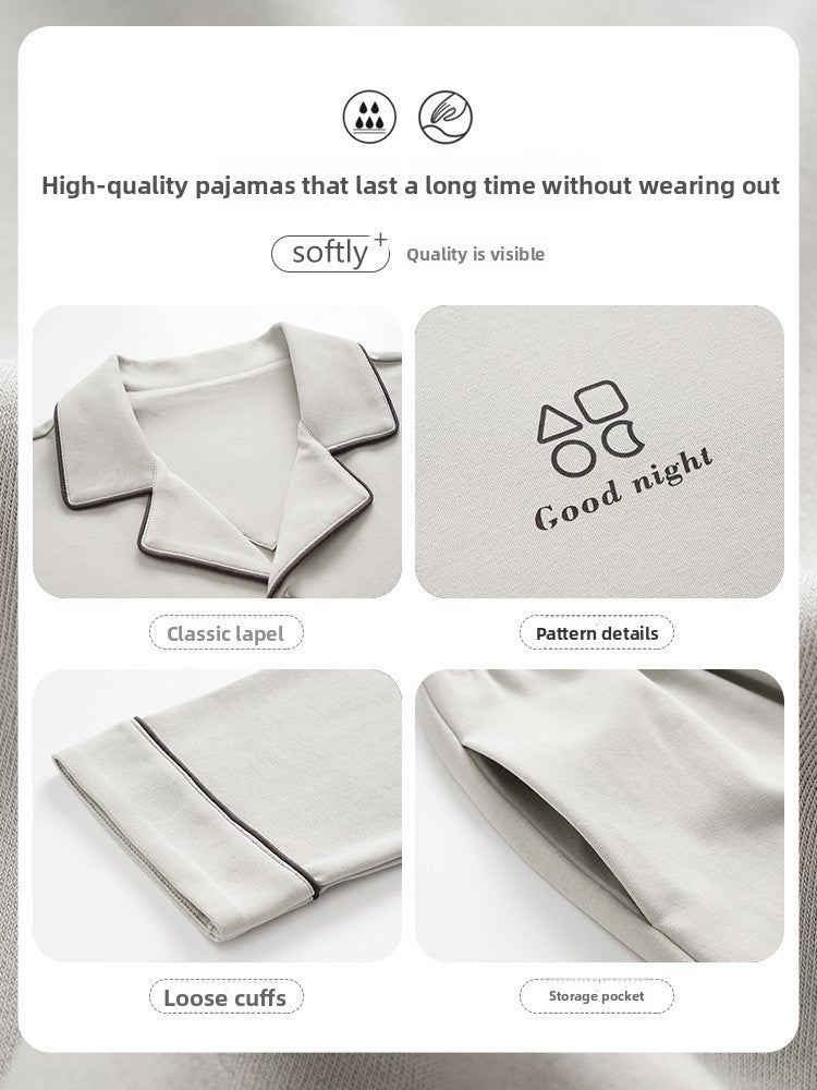 Men's Cotton Long Sleeve Pajama | macro material texture detail