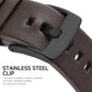 Classic Leather Watch with Metal Connector Leather Strap