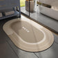 Angled lifestyle shot of the quick dry bath mat in a bathroom