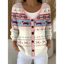 Women's V-Neck Button Front Knit Cardigan