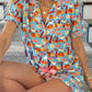 Milk silk top and ruffle shorts styled together as a coordinated set