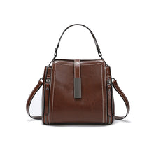 Genuine Leather Crossbody Bucket Bag Vintage Style Shoulder Purse