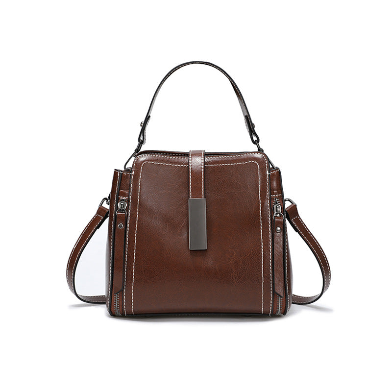 A Vintage Leather Bucket Bag You Carry Two Ways