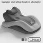Two tone gray molded foam lounge pillow with a small headrest