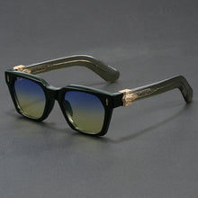 Wide Temple Square Sunglasses with Arrow Detail