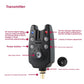 Fishing bite alarm with sensitivity, volume and tone buttons