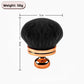 Rose gold handle mushroom powder brush with dense black bristle dome