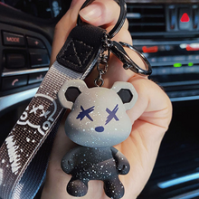 Color Changing Chameleon Bear Keychain with Wrist Strap