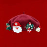 Santa beret - burgundy / 10 years old to adult 54 to 58cm