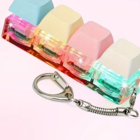 RGB Mechanical Keycap Fidget Clicker Keychain