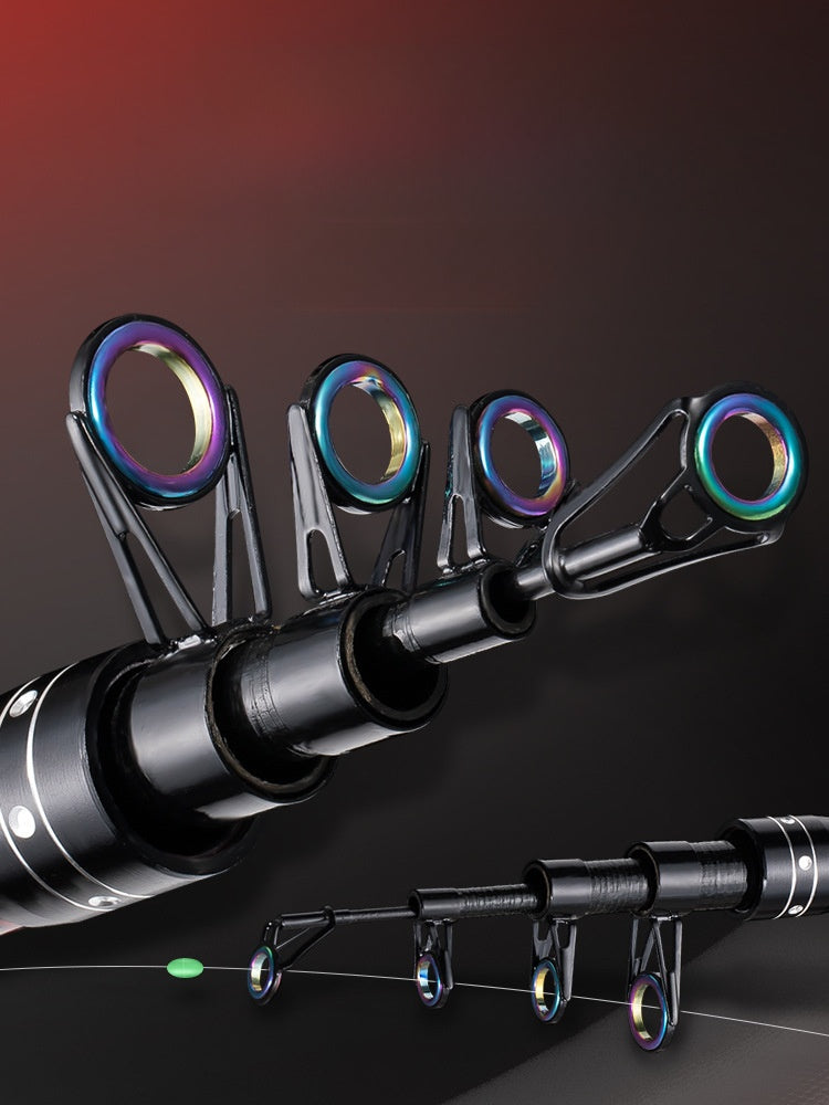Side profile of the carbon fiber sea fishing rod blank and guides