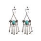 Handmade bohemian clip-on earrings with tassel and bead drop detail, zinc alloy frame, studio shot on white background
