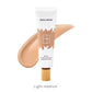 Swatch of the BB blur tinted moisturizer in the warm beige Light medium shade beside the tube