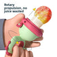 Close up of the clear silicone mesh pouch that holds fresh fruit on the feeder