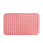 Perforated PVC bathroom mat, one solid colour, no printed pattern on the domed face