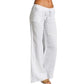Womens High Waisted Wide Leg Pants Cotton Linen Casual Trousers