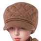 Fleece-Lined Knitted Winter Hat with Scarf Option